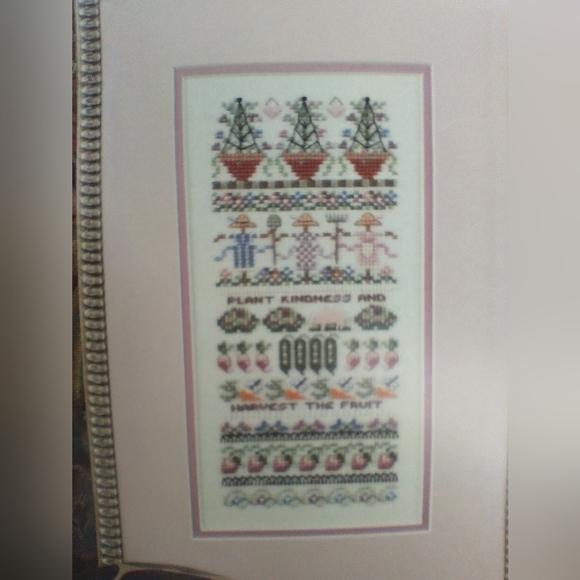 Just Nan Plant Kindness Counted Cross Stitch Pattern Booklet with Pig Charm - Picture 2 of 2